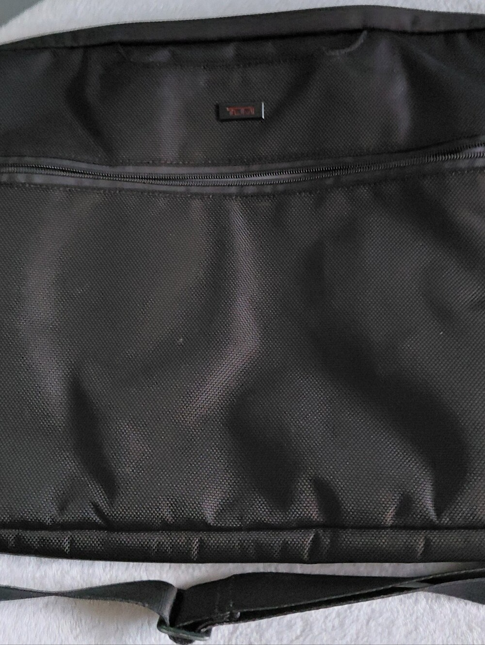 Tumi Laptop Briefcase Messenger Bag Black Nylon With STRAP EUC